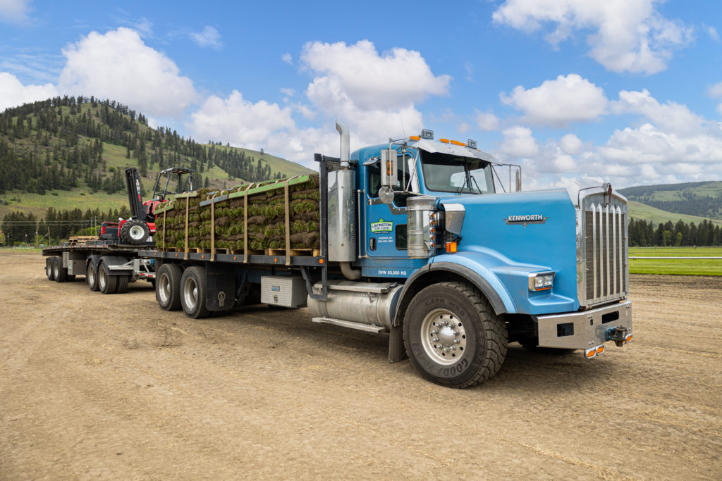 Lavington turf truck delivering sod